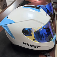 Nouveau best-seller, casque de moto intégral certifié DOT 22.06, ABS léger, pour hommes et femmes, toutes saisons, double miroir, 1 an
