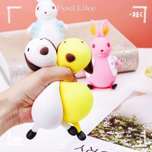 Jouet Squishy Lapin Chiot de Dessin Animé en Caoutchouc Souple à Rebond Lent, Jouet Sensoriel Anti-Stress à Presser pour les Doigts - Product Image 3