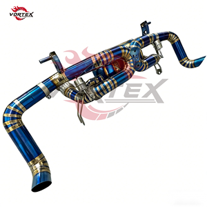 Système d'échappement arrière haute performance Vortex Grade 5 Titanium 1.2mm Blue Burnt Luxury pour AUDI R8 V10 5.2L 2015-2019 - Product Image 4