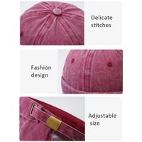 Casquette Docker sans visière en coton lavé Offre Spéciale JX Casquettes de baseball vintage sans bord avec logo personnalisé