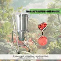 Pengolah Makanan Komersial 32L Baja Tahan Karat Pemotong Buah Blender Penggiling Bawang Putih Penggiling Daging Penggiling Sayuran Motor 220V