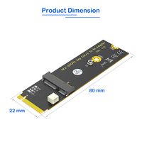 Tarjeta Adaptadora WiFi M.2 NGFF Key-M a E/A+E, Interfaz PCIe, PCB FR4 Negra, Duradera, AX200, en Stock