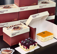 Boîte d'Emballage Biodégradable en Papier Kraft pour Tiramisu, Mousse, Desserts et Biscuits