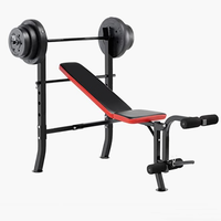 Banc de musculation pliable en métal réglable avec une capacité de charge maximale de 300 lb, garantie d'un an, pour une utilisation en intérieur
