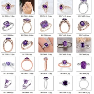 แหวนพลอยคุนไซต์ดีไซน์ Halo  ทำจากเงินแท้ 925 ชุบโรเดียม ดีไซน์เรียบหรู เครื่องประดับพลอยคุนไซต์ - Product Image 4