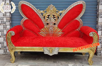 Italienische Hochzeit Chaise für Braut Bräutigam Erschwing liche Holz Hochzeit Bühne Sofa Set Indische Hochzeit Bühne Silber Sofa Set