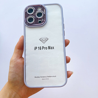 Nouvelle coque de téléphone transparente avec support pour Samsung Galaxy S24 FE S25 Ultra, coque transparente antichoc colorée pour Samsung S23