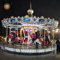 Manège électrique antique pour enfants, carrousel de fête foraine, manège à vendre