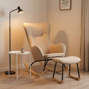 ห้องนั่งเล่นไม้พนักพิงสูงเฟอร์นิเจอร์บ้านสำนักงาน - Product Image 1