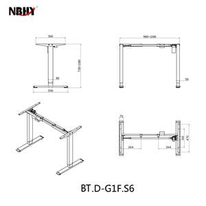 Ergonomic Modern Office Stand <b>Desk</b> Single Motor Electric Adjustable Height Convertible Table with Sit-Stand Features - Product Image 6