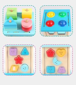 Jouet éducatif en bois pour enfants, boîte de tri de formes, vente chaude, jouet en bois 4 en 1, blocs cognitifs en bois pour la reconnaissance des formes - Product Image 2