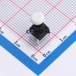 TSW06112-120B331CA-003E Tactile Switch Through hole-4P,6.1x6.1mm Switch Single Pole Single Throw Round Button 1.8N 6.1mm - Product Image 1