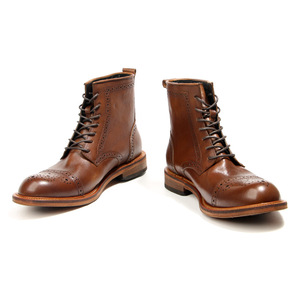 Bottes Chukka Solides à Lacets en Cuir Véritable, Bout Rond, Talon Plat, Résistance à l'Abrasion 1CM-3CM - Product Image 3