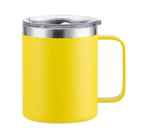 Tasse de camping isotherme en acier inoxydable de 12 oz, gravée au laser, pour voyage en extérieur, avec revêtement en poudre, personnalisable (marque privée)
