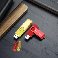 Clé USB en gros d'usine 128 Mo à 64 Go Logo personnalisable rotatif en métal Interface USB 2.0 Disque U