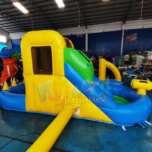 Fiesta de verano para niños en el patio trasero, piscina inflable, fútbol acuático, tobogán acuático inflable y castillo inflable combinados. - Product Image 3