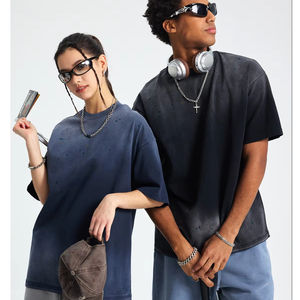 2025新デザイン特大Hombre tシャツ275gヘビー級スプラッシュインクプロクラブTシャツアシッドウォッシュシャツユニセックス用 - Product Image 5