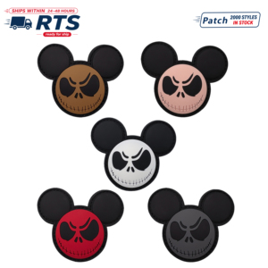 Écusson triangulaire 3D tactique <span class=keywords><strong>Mickey</strong></span> Morale résistant à l'eau, à coudre ou à coller, pour brassard, sac à dos en caoutchouc souple, autocollant d'extérieur - Product Image 1