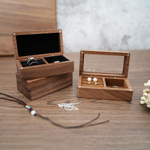 Estuche de Viaje Pequeño de Madera, Organizador de Joyas Portátil, Caja de Almacenamiento de Anillos, Aretes y Collares, Caja de Madera con <span class=keywords><strong>Espejo</strong></span> - Product Image 6