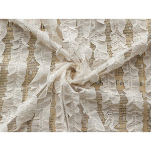 Blanco Beige rayas bordado Jacquard punto suizo gasa <span class=keywords><strong>tul</strong></span> <span class=keywords><strong>tela</strong></span> para la camisa de vestir <span class=keywords><strong>por</strong></span> metro - Product Image 5