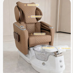 Nouveau mobilier de salon de manucure, chaises de pédicure modernes de luxe, plateforme blanche, chaise de pédicure massante Doshower, spa pour les pieds - Product Image 4