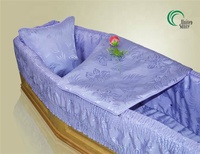XZR-101 France Satin cercueil capitons maison funéraire cercueil doublure et décoration intérieure