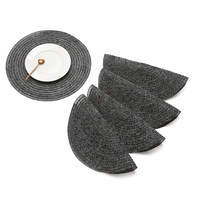 Bonne vente en gros sous-verres tissés en PVC tapis de table domestique isolant