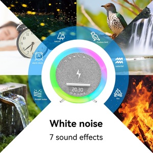 Rumore bianco LED luce notturna lampada da comodino Wireless ricarica altoparlante RGB ricarica rapida batteria <span class=keywords><strong>elettronica</strong></span> di consumo 5W - Product Image 5