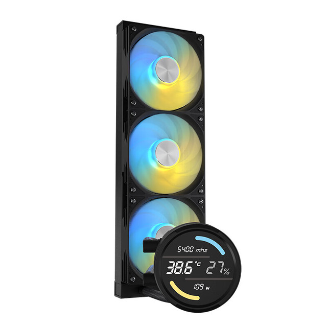 SilverStone E360 BLACK ARGB Integrated CPU Water Cooling Radiator Intelligent Digital Display Screen for Computer Case