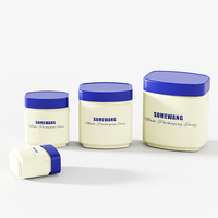 Pot en plastique PE de luxe 50g/100g/200g/400g avec bouchon à vis, couleurs personnalisées pour les soins de la peau, crème pour le visage, lotion, masque facial