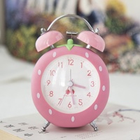 Fraise bureau horloge Table montre couleur chaude veilleuse cloche réveils bureau chevet bureau déjeuner pause chambre décor