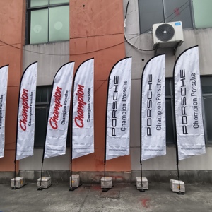 Drapeau de plage style couteau, résistant <span class=keywords><strong>aux</strong></span> UV, facile à assembler, bannière personnalisée pour exposition extérieure, promotion commerciale - Product Image 6