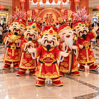 Costume de mascotte Leehom personnalisé en mousse EVA, cinq dieux de la richesse, unisexe adulte, pour festivals, défilés et expositions, service OEM