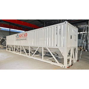 Silo Semen Horizontal 30 Ton, Wadah Bubuk Baja Tingkat Rendah, Dipasang di Atas <span class=keywords><strong>Skid</strong></span> untuk Pabrik Beton Mobile, Mudah Dipindahkan - Product Image 5