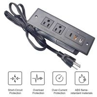 ETL Strip daya tersembunyi USB C, daftar cepat Flush Mount meja laci soket daya meja konferensi Outlet tersembunyi