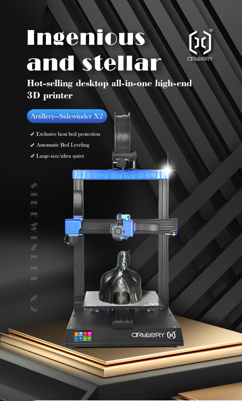 Artillery New Sidewinder X2 Metal 3D Printer - High Quality