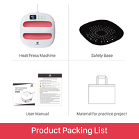 EASYCOUNT HP2 9*9 Pouces Mini Presse à Chaleur Portable pour Impression de T-shirts Machines à Presse à Chaleur Transfert Thermique Sublimation Presse à Chaleur