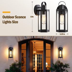 Lámpara de Pared LED Dusk Dawn Negra, IP65 Impermeable, de Acero Inoxidable y Policarbonato, Ángulo de Haz de 20 Grados, CRI 90, para Jardín - Product Image 6