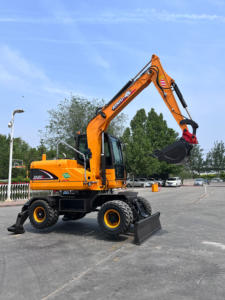 Costruzione a buon mercato escavatore a ruote 7 8 9 Ton quattro ruote motrici Mini escavatore - Product Image 5