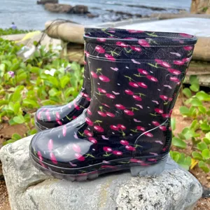 Heiße Verkäufe Günstige Weiß Pvc Arbeit Winter kinder Camouflage Ferse Regen Boot