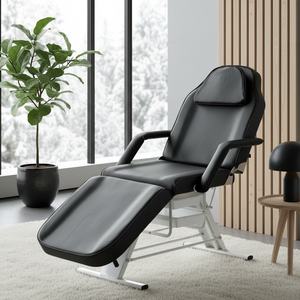 Table de <span class=keywords><strong>massage</strong></span> pliable Meixing avec dossier, portable, pour acupuncture, tatouage, broderie, beauté, en cuir PU - Product Image 1