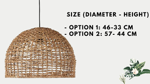 Vietnam Half-sphere Lampshade Water Hyacinth <b>Lamp</b> Cover High Quality <b>Wicker</b> Garden Lampshade Decorating - Product Image 2