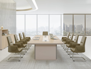 Nouvelle table de conférence pour plusieurs personnes-Bureau élégant en bois idéal pour les grandes réunions dans la salle de réunion - Product Image 6