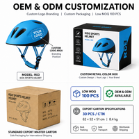 Casque de vélo pour enfant OEM personnalisé avec corps en EPS moulé, lumière arrière détachable et rechargeable pour usage extérieur