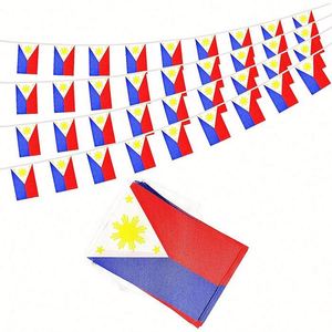 Philippines Filipino Polyester String Flag Bunting Decoration Pennant <b>Banner</b> for Outdoor and Indoor National Country Decor - Product Image 5