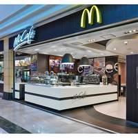 Comptoir de réception McDonald's personnalisé en Corian blanc, surface solide, bar de service moderne pour hôpitaux et écoles