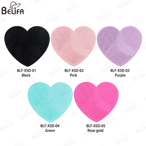 Nuevas ventosas antideslizantes en forma de corazón, almohadilla para cepillo de belleza, alfombrilla de limpieza para cepillo de maquillaje de silicona - Product Image 6