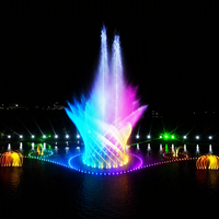 Fontaine musicale dansante personnalisée sur mesure pour toute aménagement paysager aquatique extérieur, couvrant tous les projets de conception et de construction