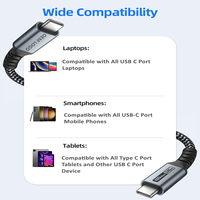 Cable Tipo C de Carga Rápida de 240 W y 5 A, Cable USB C a USB C, Cables de Datos Tipo C, Cable USBC Trenzado de 1 m, 2 m, 3 Metros, 3 pies, 6 pies, 10 pies