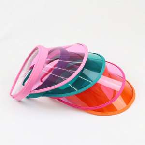 Gorra de Protección Solar Transparente de PVC de Alta Calidad, Visera para el Cabello, Gorra Vacía con Clip para Montar en Moto - Product Image 1